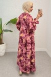 Batik Desen Viscon Elbise 2310 - FUŞYA