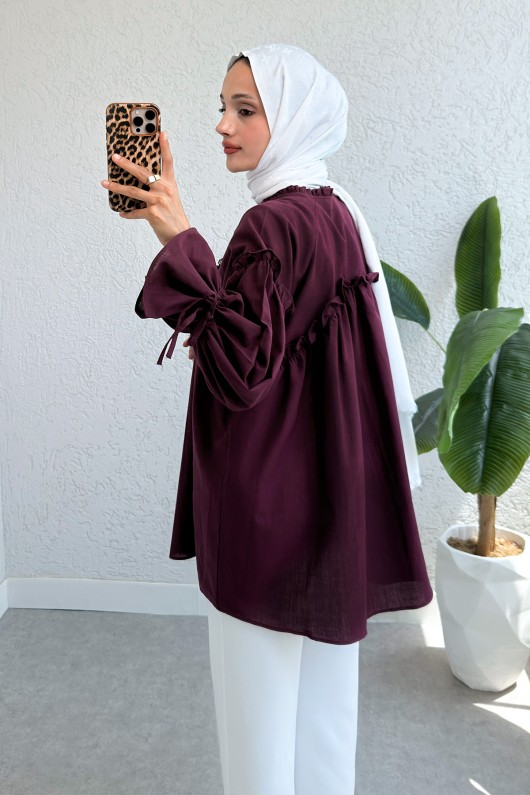 Brode Detaylı Tunik 2311 - BORDO