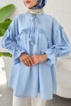 Brode Detaylı Tunik 2311 - MAVİ Brode Detaylı Tunik 2311 - MAVİ