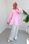 Brode Detaylı Tunik 2311 - PEMBE Brode Detaylı Tunik 2311 - PEMBE