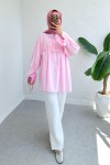 Brode Detaylı Tunik 2311 - PEMBE Brode Detaylı Tunik 2311 - PEMBE