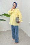 Brode Detaylı Tunik 2311 - SARI Brode Detaylı Tunik 2311 - SARI