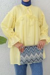 Brode Detaylı Tunik 2311 - SARI Brode Detaylı Tunik 2311 - SARI
