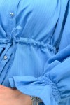 Bel Büzgülü Etek Üstü Gömlek 2312 - MAVİ Bel Büzgülü Etek Üstü Gömlek 2312 - MAVİ