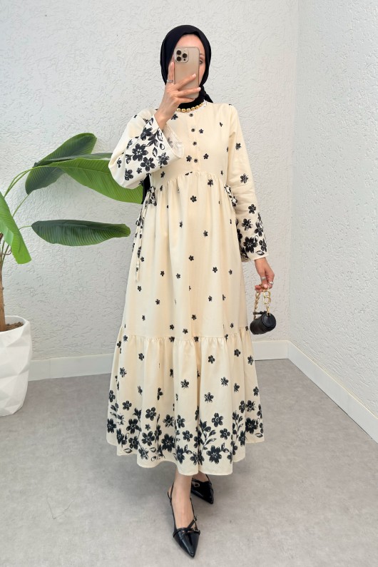 Papatya Desen Elbise 2318 - BEJ