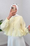 Eteği Fırfırlı Gömlek 2321 - SARI