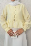 Eteği Fırfırlı Gömlek 2321 - SARI