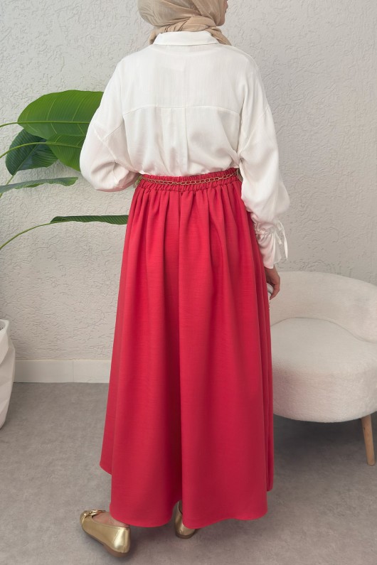 Çan Kesim Kloş Etek 2323 - KIRMIZI Çan Kesim Kloş Etek 2323 - KIRMIZI