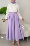 Çan Kesim Kloş Etek 2323 - LİLA