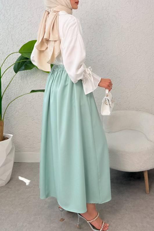 Çan Kesim Kloş Etek 2323 - SU YEŞİLİ Çan Kesim Kloş Etek 2323 - SU YEŞİLİ