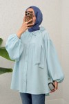 Omuz Fiyonklu Tunik 2327 - BEBE MAVİSİ