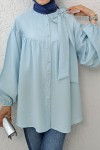 Omuz Fiyonklu Tunik 2327 - BEBE MAVİSİ