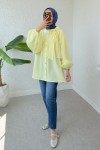 Omuz Fiyonklu Tunik 2327 - SARI