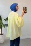 Omuz Fiyonklu Tunik 2327 - SARI