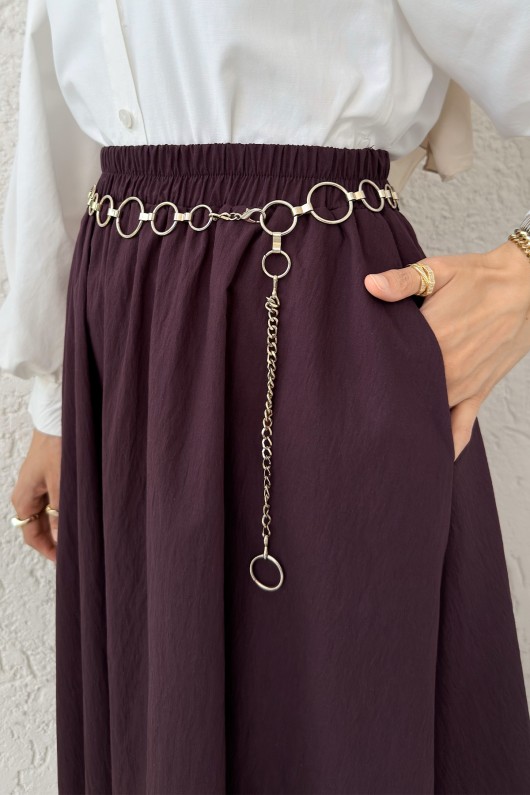 Fisto ve Nakış Detaylı Etek 2329 - VİŞNE ÇÜRÜĞÜ Fisto ve Nakış Detaylı Etek 2329 - VİŞNE ÇÜRÜĞÜ