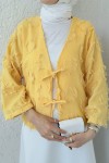 Yama Yırtık Detaylı Kimono 2330 - HARDAL