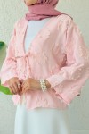 Yama Yırtık Detaylı Kimono 2330 - PUDRA Yama Yırtık Detaylı Kimono 2330 - PUDRA