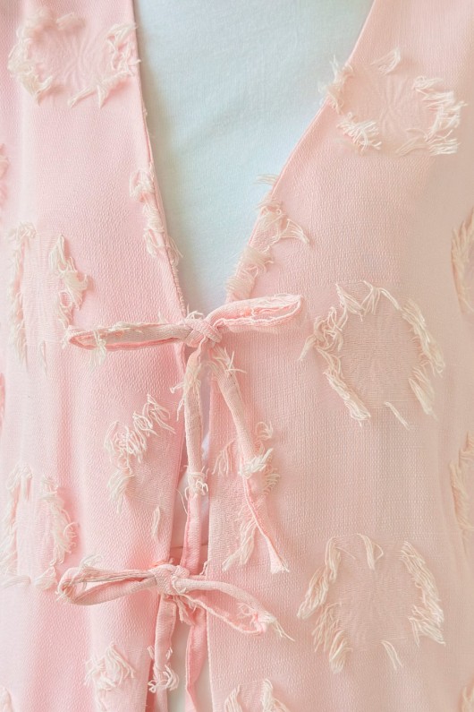 Yama Yırtık Detaylı Kimono 2330 - PUDRA Yama Yırtık Detaylı Kimono 2330 - PUDRA