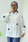 Güneş Desen Gömlek 2331 - İNDİGO