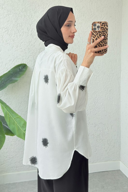 Güneş Desen Gömlek 2331 - SİYAH