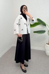 İp Bağcıklı Palmiye Kimono 2333 - SİYAH