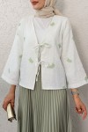 İp Bağcıklı Palmiye Kimono 2333 - YEŞİL