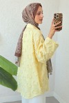 Püskül Detaylı Uzun Kimono 2334 - SARI Püskül Detaylı Uzun Kimono 2334 - SARI
