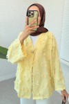 Tek Düğmeli Kimono 2335 - SARI