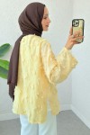 Tek Düğmeli Kimono 2335 - SARI