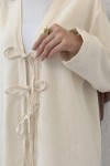 Üç Bağcıklı Tesettür Kimono 2339 - BEJ