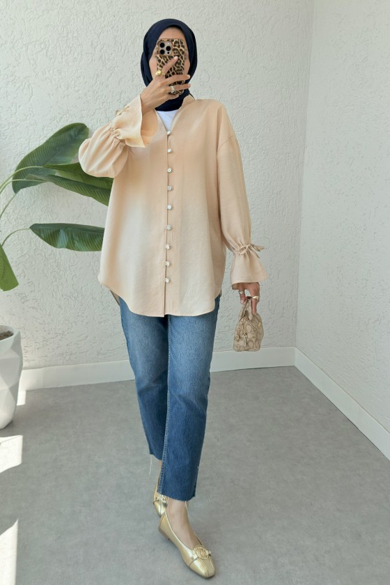 Hakim Yaka Gömlek 2340 - BEJ