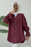 Hakim Yaka Gömlek 2340 - BORDO