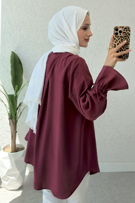 Hakim Yaka Gömlek 2340 - BORDO