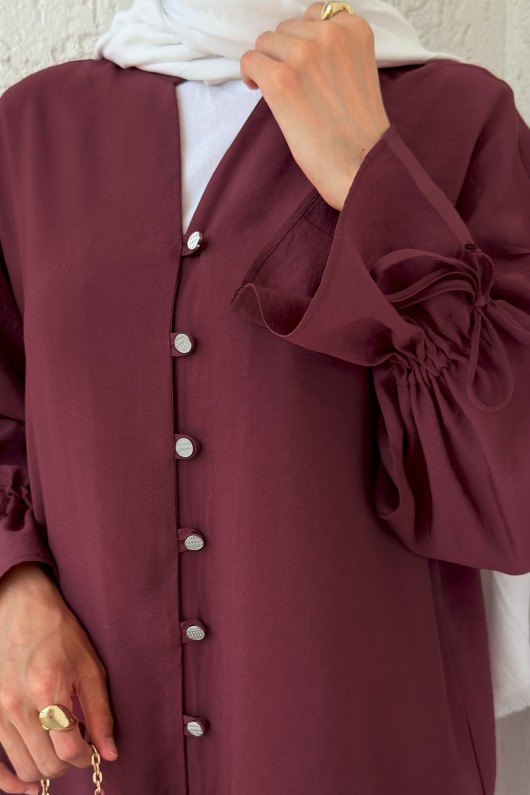 Hakim Yaka Gömlek 2340 - BORDO