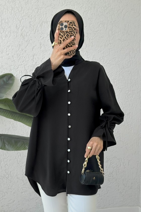 Hakim Yaka Gömlek 2340 - SİYAH