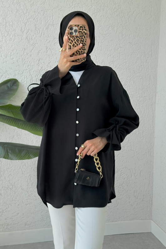 Hakim Yaka Gömlek 2340 - SİYAH