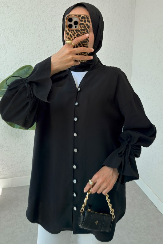 Hakim Yaka Gömlek 2340 - SİYAH