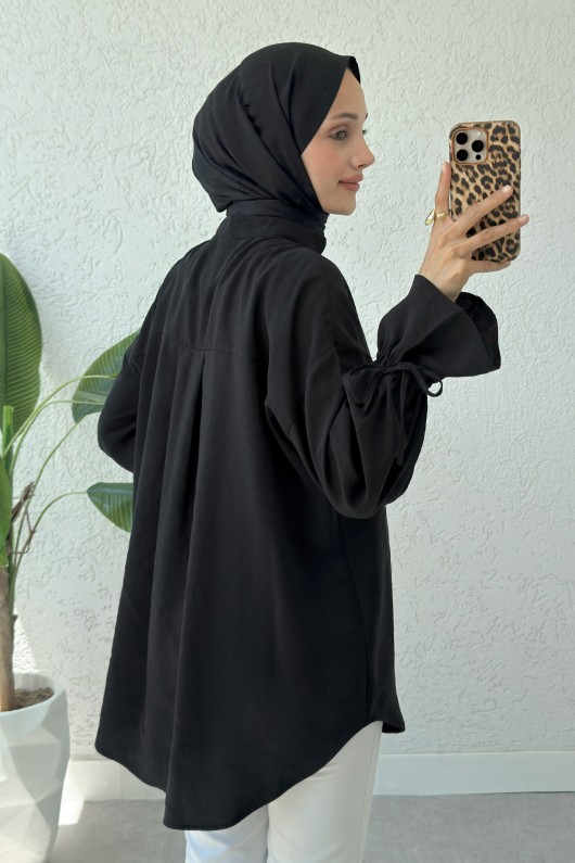 Hakim Yaka Gömlek 2340 - SİYAH