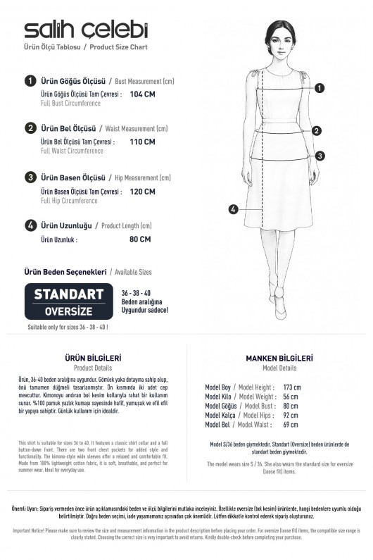 Kimono Kol Cepli Gömlek 2344 - KAHVERENGİ