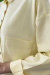 Kimono Kol Cepli Gömlek 2344 - SARI Kimono Kol Cepli Gömlek 2344 - SARI