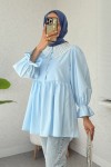 Bebe Yaka Tunik 23451 - BEBE MAVİSİ