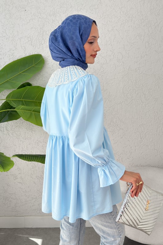 Bebe Yaka Tunik 23451 - BEBE MAVİSİ