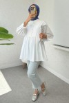 Bebe Yaka Tunik 23451 - BEYAZ Bebe Yaka Tunik 23451 - BEYAZ