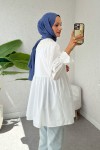 Bebe Yaka Tunik 23451 - BEYAZ Bebe Yaka Tunik 23451 - BEYAZ