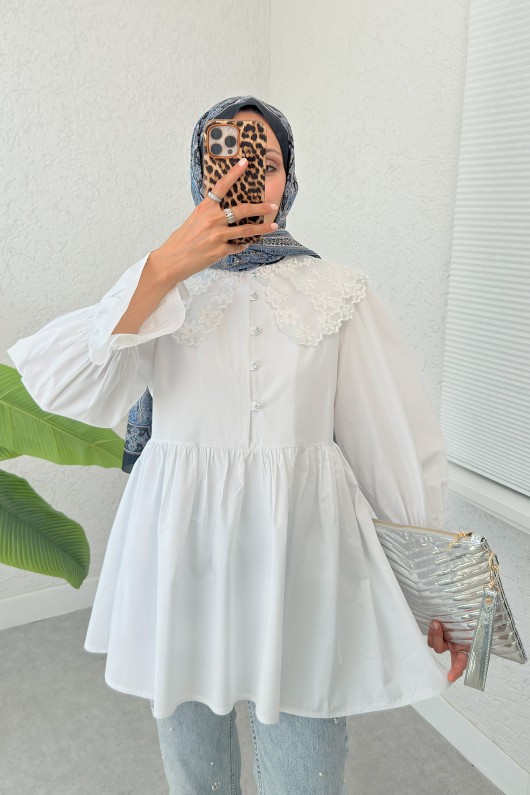 Prenses Tunik 2345 - BEYAZ