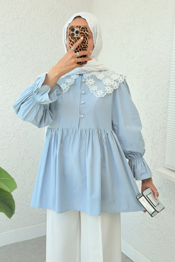 Prenses Tunik 2345 - BEBE MAVİSİ