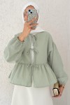 Etek Üstü Kısa Kimono 2347 - SU YEŞİLİ