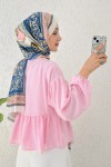 Etek Üstü Kısa Kimono 2347 - PEMBE