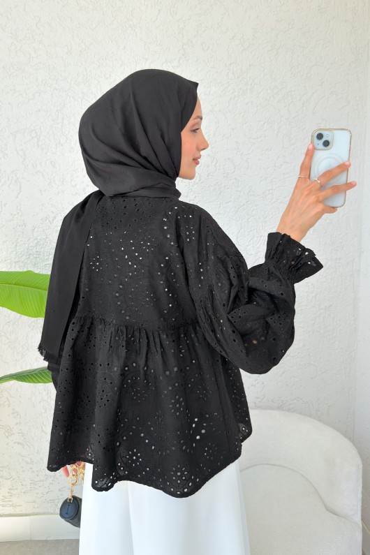 Dantel Kimono 2349 - SİYAH Dantel Kimono 2349 - SİYAH