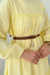 Kat Kat Detaylı Elbise 2355 - SARI Kat Kat Detaylı Elbise 2355 - SARI